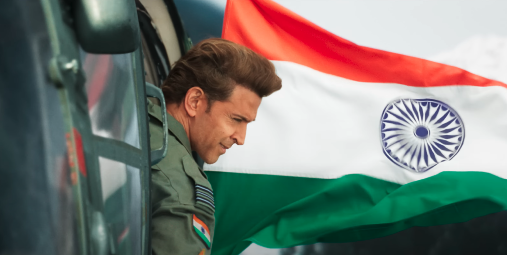 Hrithik Roshan stars in the new Hindi movie "Fighter," here reviewed by White Guy Watches Bollywood.